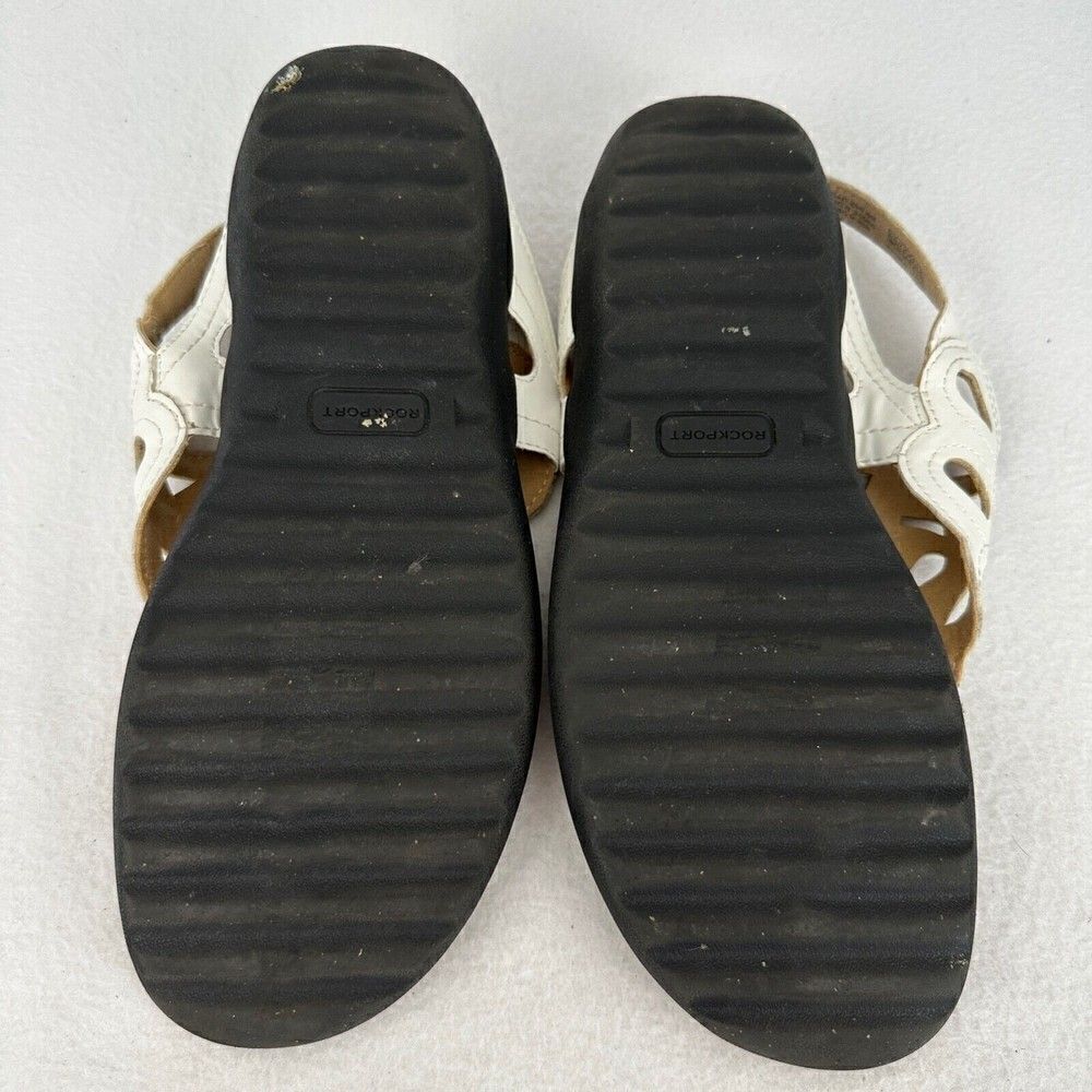 Rockport Ridge Sling Strap White Thong Sandals Womens size 10 - Picture 7 of 8